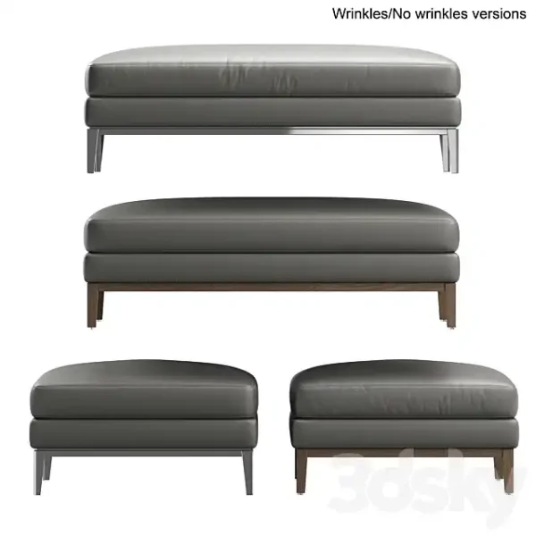 3DSky - RH Modern Italia Coffee Ottoman Pouf Bench - Image 3