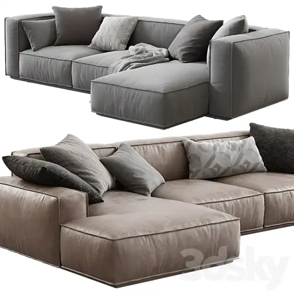 3DSky - Arflex Marechiaro XIII Sofa Chaise Longue - Image 2