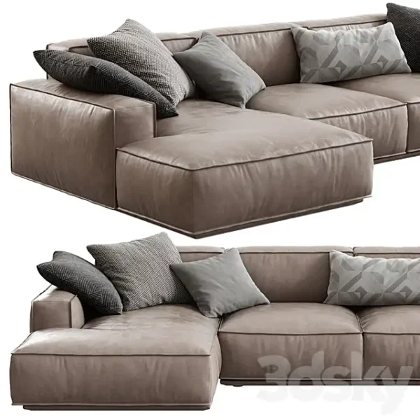 3DSky - Arflex Marechiaro XIII Sofa Chaise Longue - Image 3