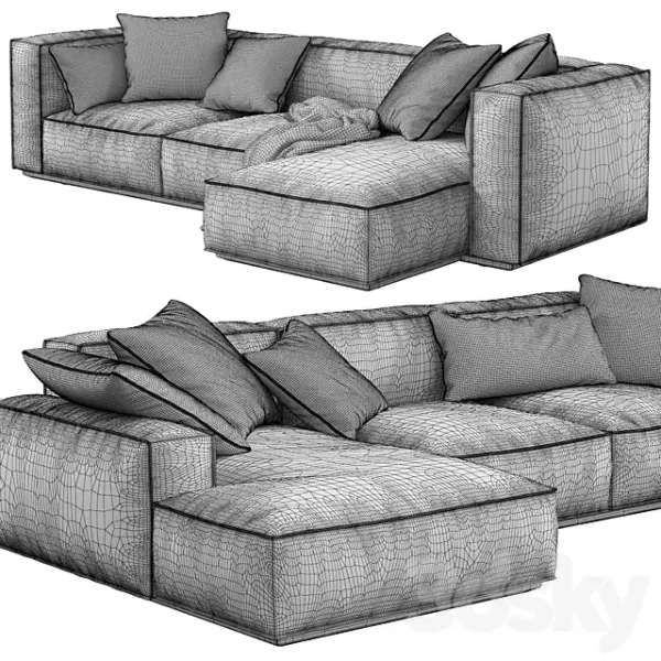 3DSky - Arflex Marechiaro XIII Sofa Chaise Longue - Image 4