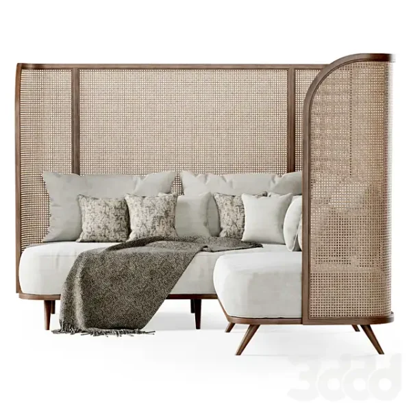 3DSky - Corner Garden Sofa HLS High Back