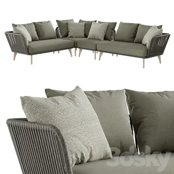 3DSky - Outdoor Garden Wicker Woven Modular Sofa 4so Santander - Image 4