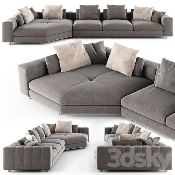 3DSky - Minotti FREEMAN DUVET Sofa 02