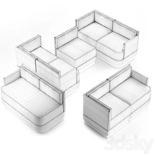 3DSky - Restaurant Sofa Modules - Image 2