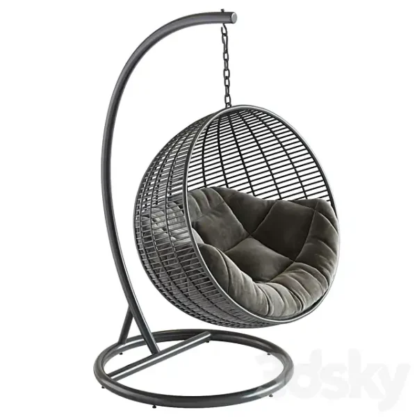3DSky - Fotel Wiszacy Cocoon De Luxe Cczarny - Image 4