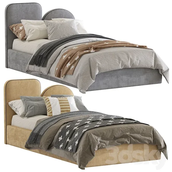 3DSky - Bed with a Soft Headboard 9