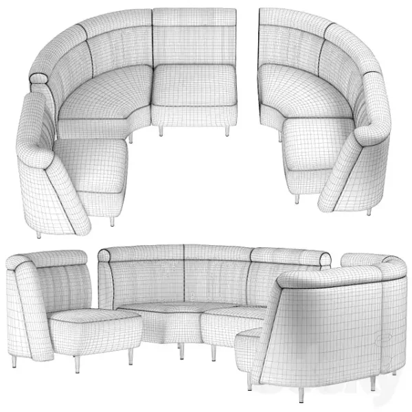 3DSky - Restaurant Sofa 009 - Image 2