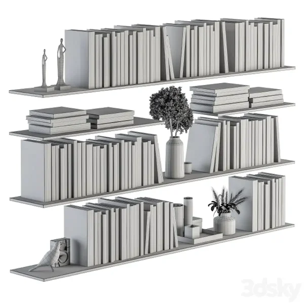3DSky - Decorative Set On Shelves And Decor Objects Set 07 - Image 4
