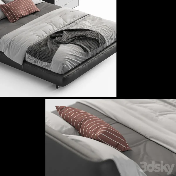 3DSky - Minotti Spencer Bed 2 - Image 4
