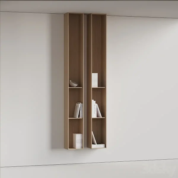 3DSky - 096 Wall Rack Shelves 03 Neutral & Minimal Wood 01 - Image 2