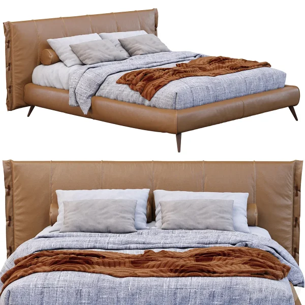 3DSky - Leather Cuff Bed By Bonaldo - Image 2