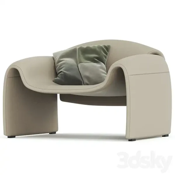 3DSky - Le Club Armchair By Poliform 2 - Image 2