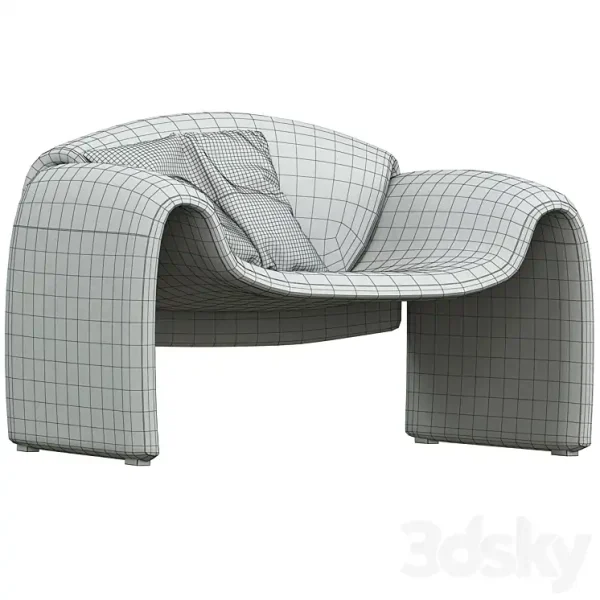 3DSky - Le Club Armchair By Poliform 2 - Image 4