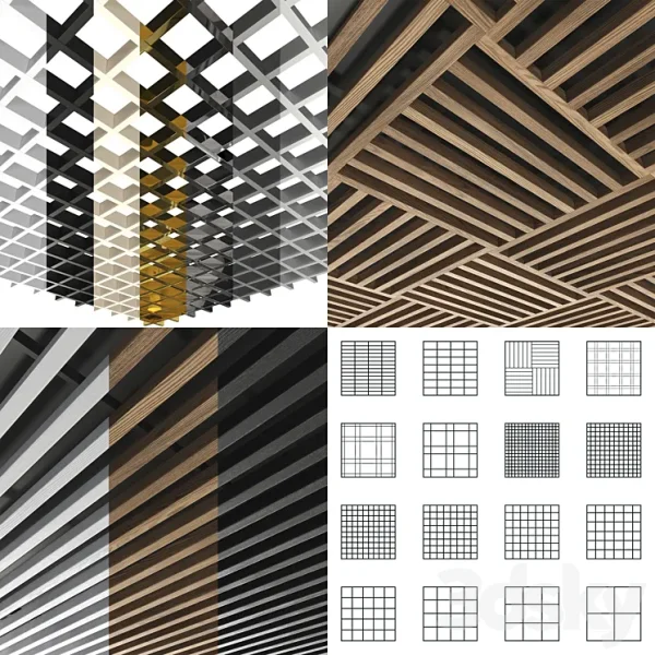 3DSky - Collection of Slatted Ceilings Grilyato