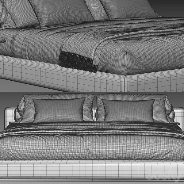 3DSky - Flexform Groundpiece Bed - Image 3
