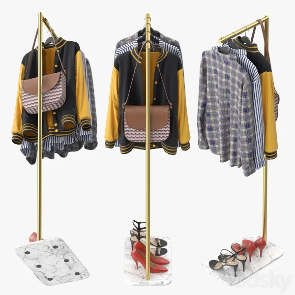 3DSky - 67 Free Standing Metal Coat - Image 3