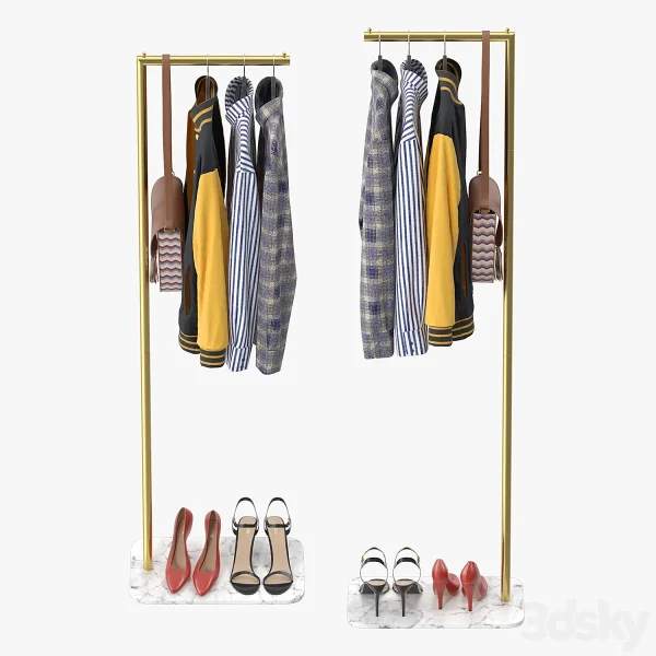 3DSky - 67 Free Standing Metal Coat - Image 4