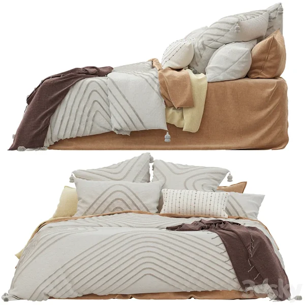3DSky - Adairs Ollie Tufted Vanilla Quilt Cover - Image 2