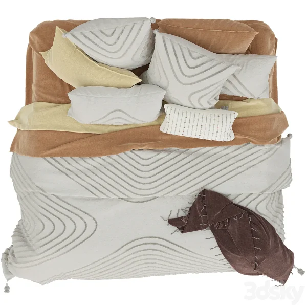 3DSky - Adairs Ollie Tufted Vanilla Quilt Cover - Image 3