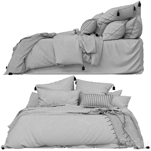 3DSky - Adairs Ollie Tufted Vanilla Quilt Cover - Image 5