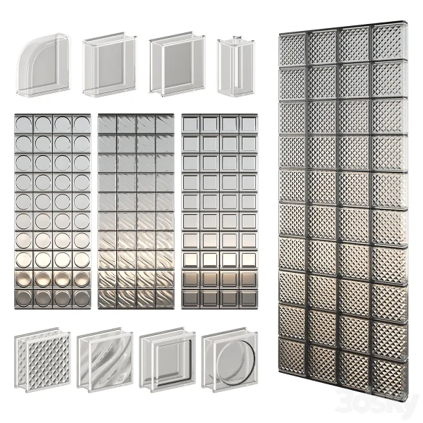 3DSky - Glass Block Wall 07