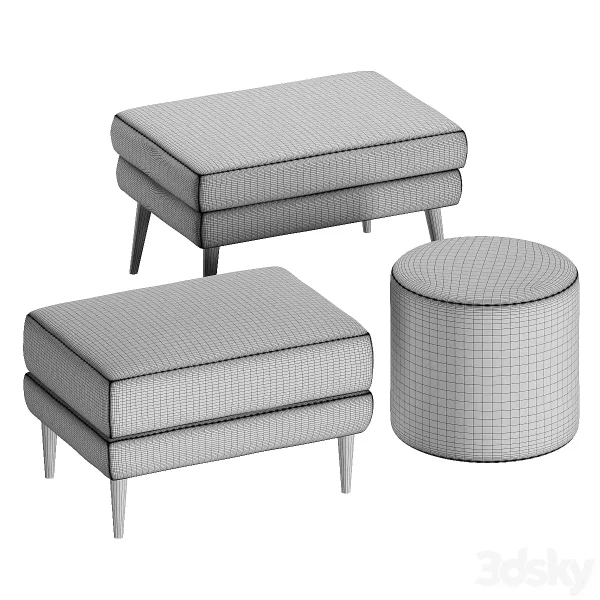 3DSky - Set of Poufs La Redoute Interieurs - Image 2