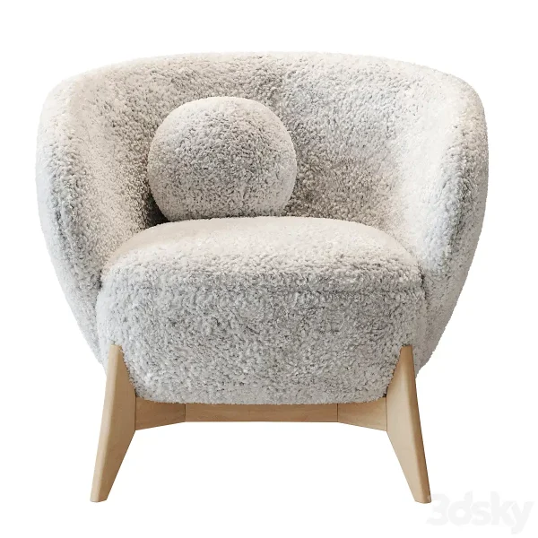 3DSky - Armchair Tilar Cozy White - Image 2