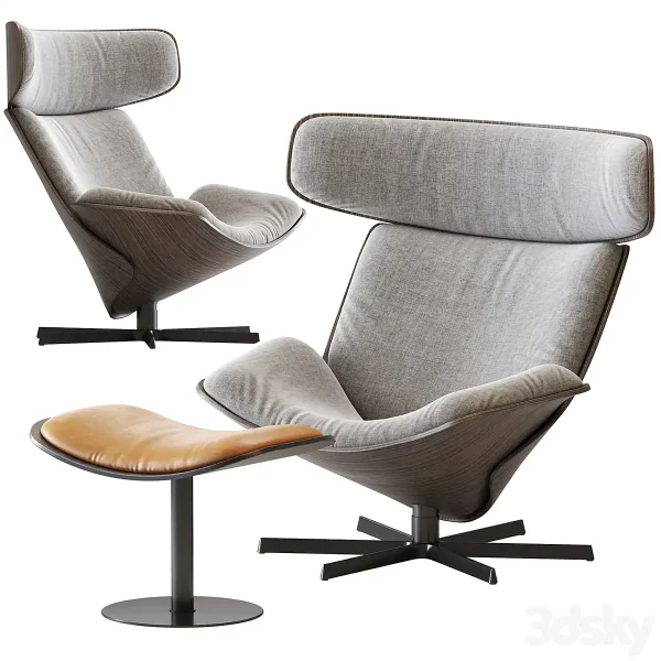 3DSky - Almora B&B Italia Armchair and Footrest