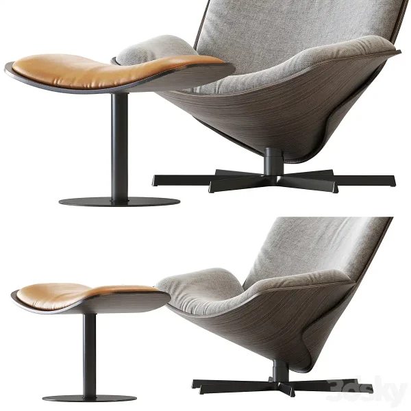 3DSky - Almora B&B Italia Armchair and Footrest - Image 2