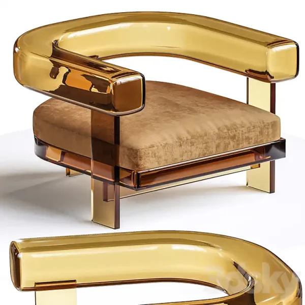 3DSky - Glass Arm Chair - Image 2
