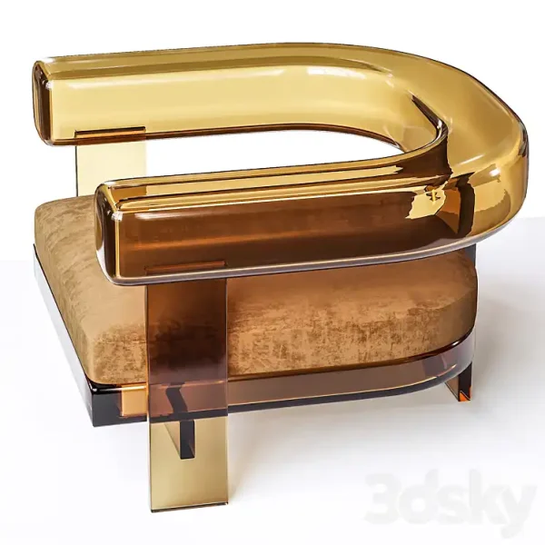 3DSky - Glass Arm Chair - Image 3