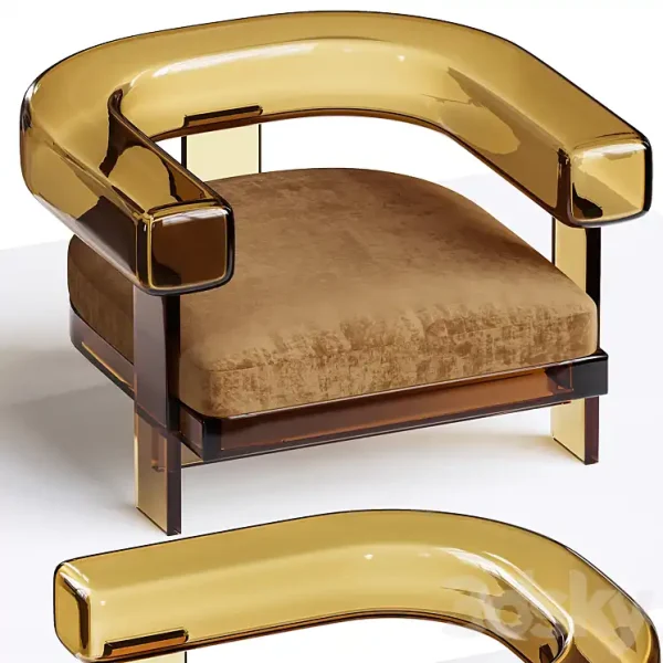 3DSky - Glass Arm Chair - Image 4