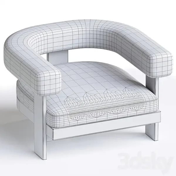 3DSky - Glass Arm Chair - Image 5