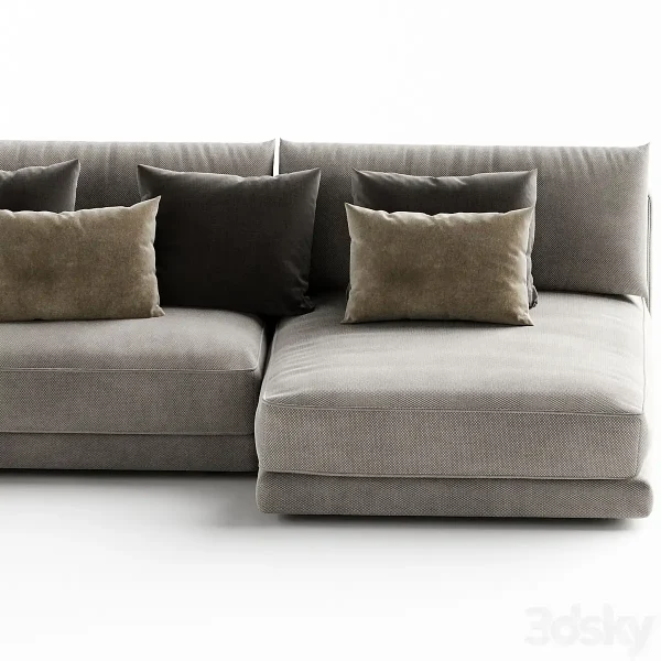 3DSky - Blanche Katarina Corner Couch Sofa N2 - Image 3
