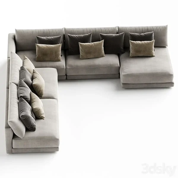 3DSky - Blanche Katarina Corner Couch Sofa N2 - Image 4
