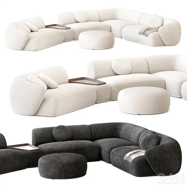 3DSky - Rene Sofa by Meridiani Set 3