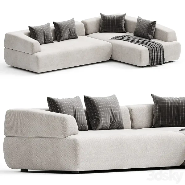 3DSky - ITALO Sofa with Chaise Longue By Minimomassimo