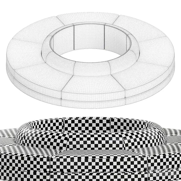 3DSky - Maura Modular Convex Circle Sectional Sofa - Image 3