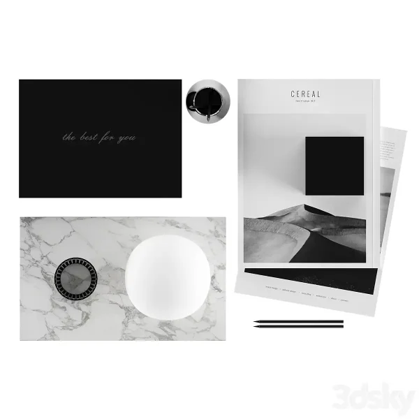 3DSky - Decorative Table Set with Lamp - Image 2