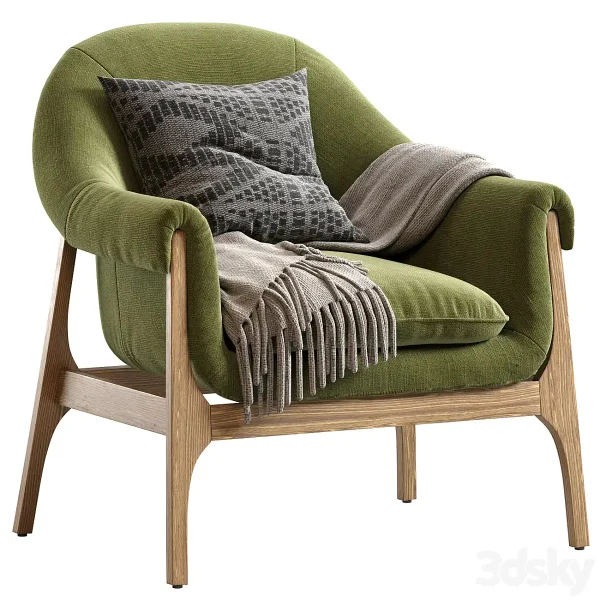 3DSky - INDIO WOOD ACCENT CHAIR IN HAZE 1