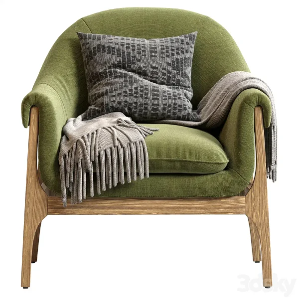 3DSky - INDIO WOOD ACCENT CHAIR IN HAZE 1 - Image 2