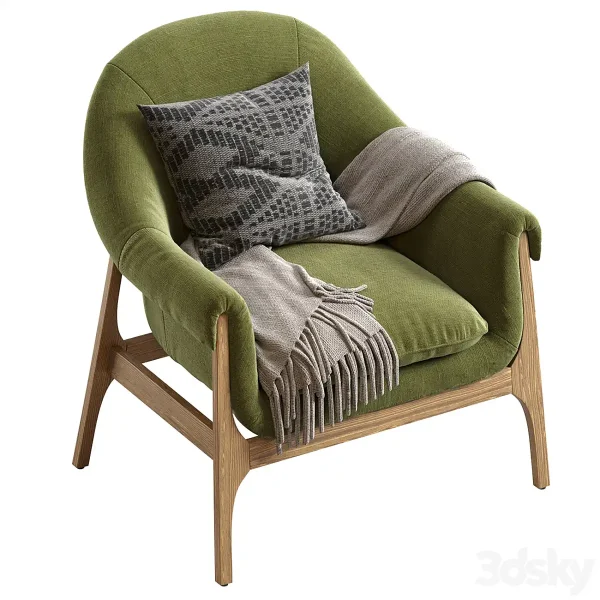 3DSky - INDIO WOOD ACCENT CHAIR IN HAZE 1 - Image 3