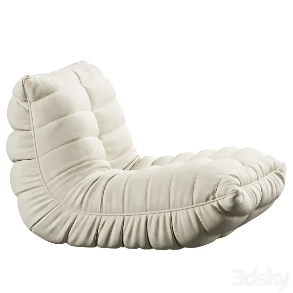 3DSky - Suede Armless Bean Bag Chair & Lounger by Trule - Image 4