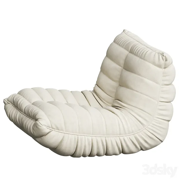 3DSky - Suede Armless Bean Bag Chair & Lounger by Trule - Image 3