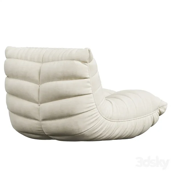 3DSky - Suede Armless Bean Bag Chair & Lounger by Trule - Image 2