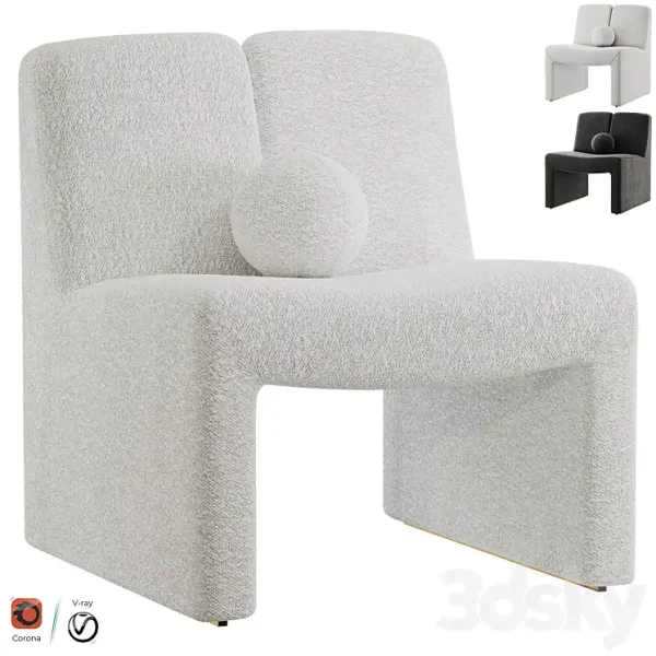 3DSky - EICHHOLTZ CHAIR MACINTOSH BOUCLE CREAM