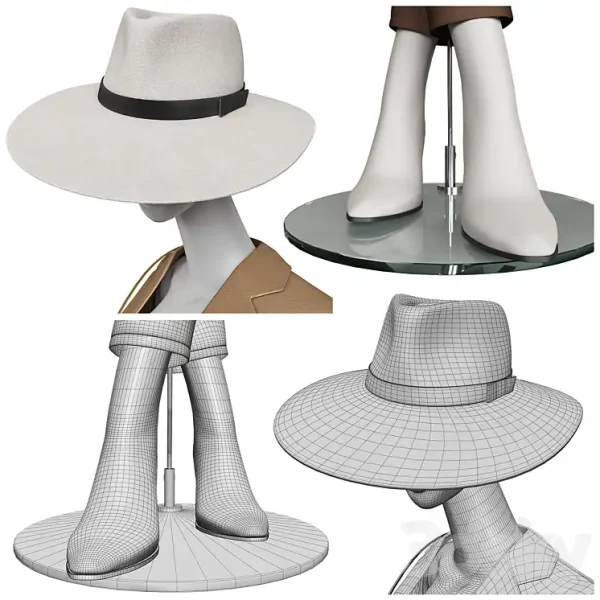 3DSky - Set of Classic Womens Clothing on Mannequins - Image 4