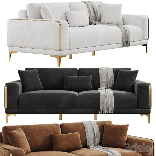 3DSky - Carlino Living Room Sleeper Sofa Set by Bellona
