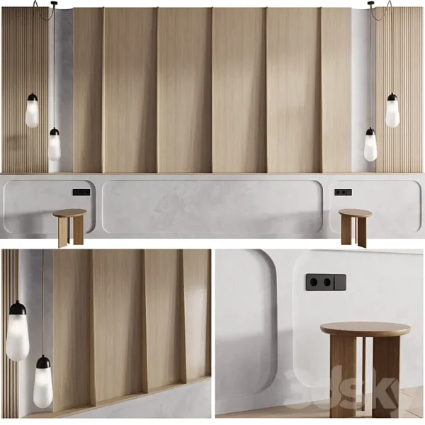 3DSky - Wall Composition Bedroom Headboard 002