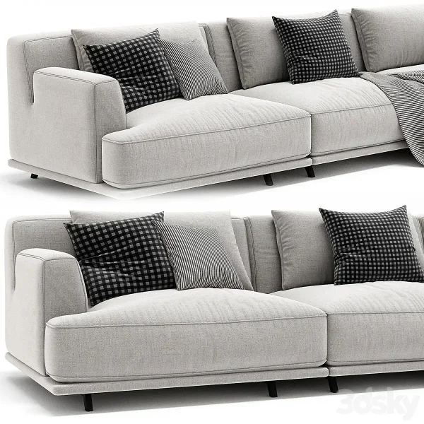 3DSky - Poliform Tribeca 3 Seats Sofa - Image 3